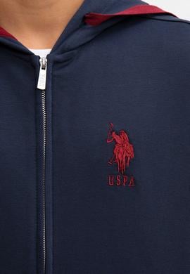 Erkek Lacivert Kapüşonlu Fermuarlı Sweatshirt - 50207316037