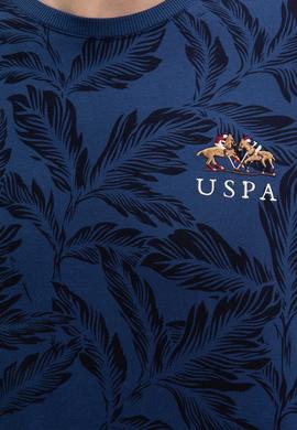 Erkek Açık Lacivert Bisiklet Yaka Sweatshirt - 50207604037