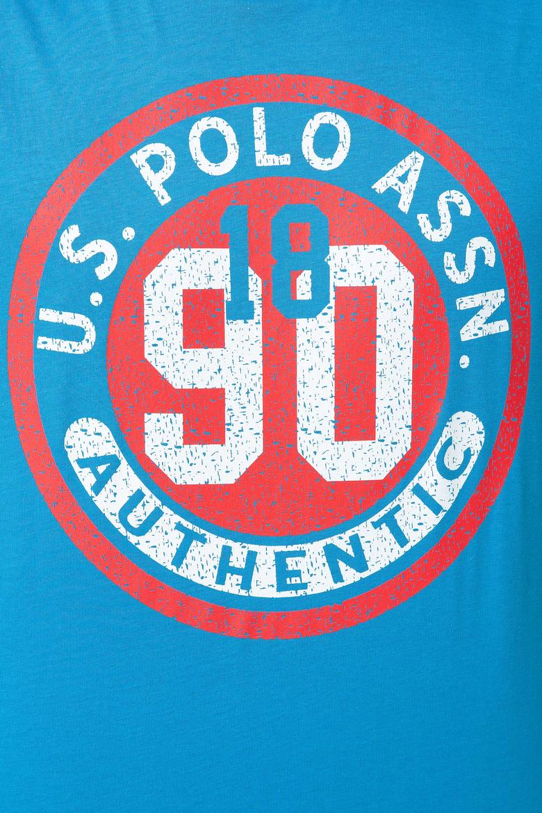 Erkek İndigo Bisiklet Yaka T-Shirt - 50199701025