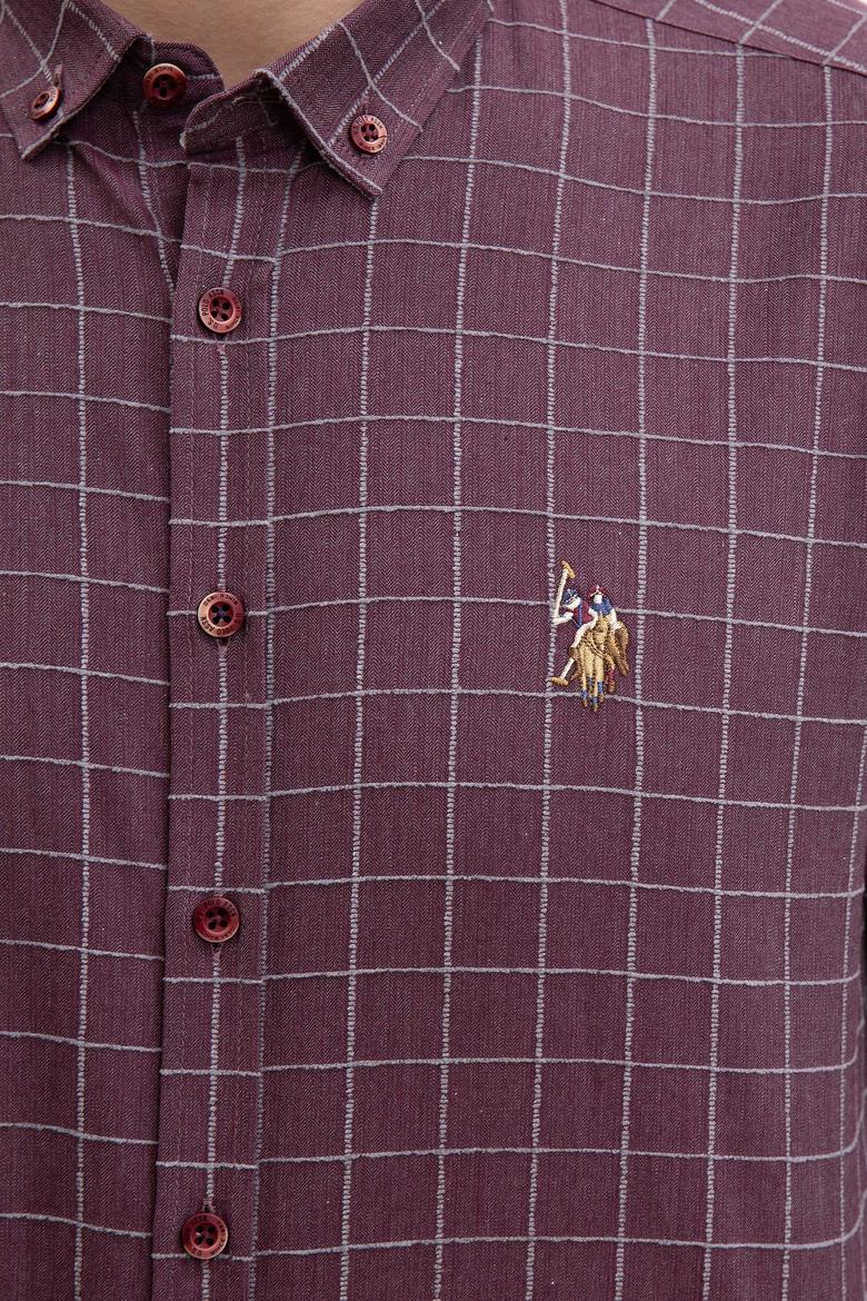 Erkek Bordo Uzun Kollu Gömlek - 50207871006