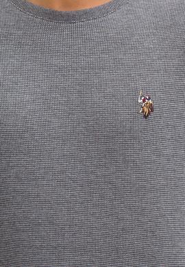 Erkek Antrasit Melanj Bisiklet Yaka Sweatshirt - 50207889083