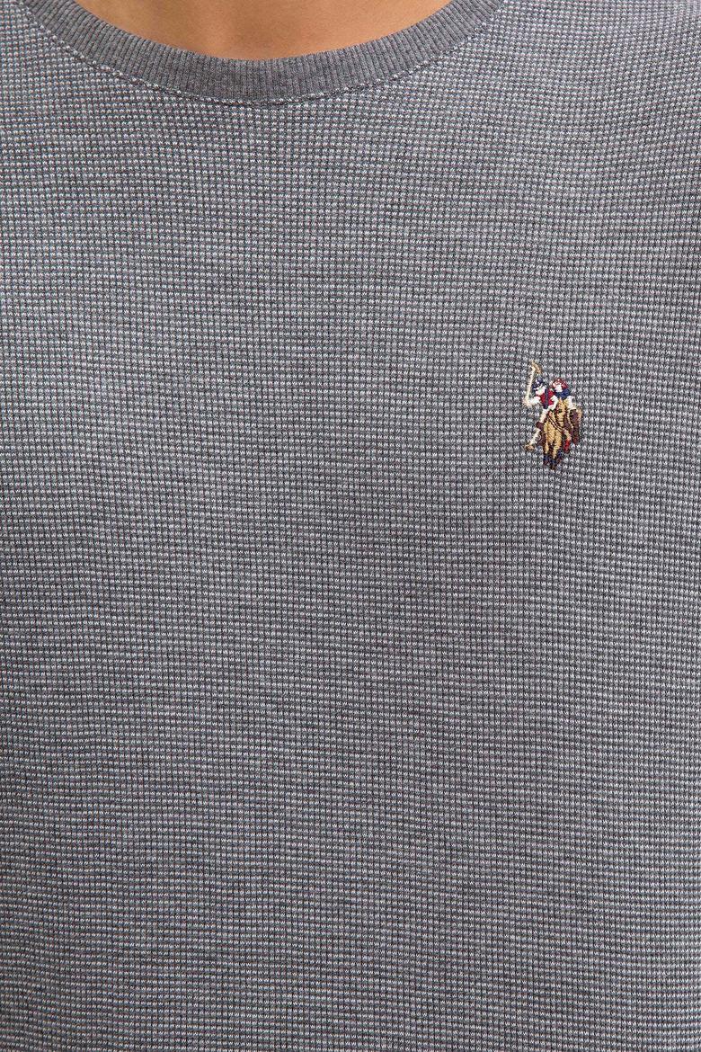 Erkek Antrasit Melanj Bisiklet Yaka Sweatshirt - 50207889083