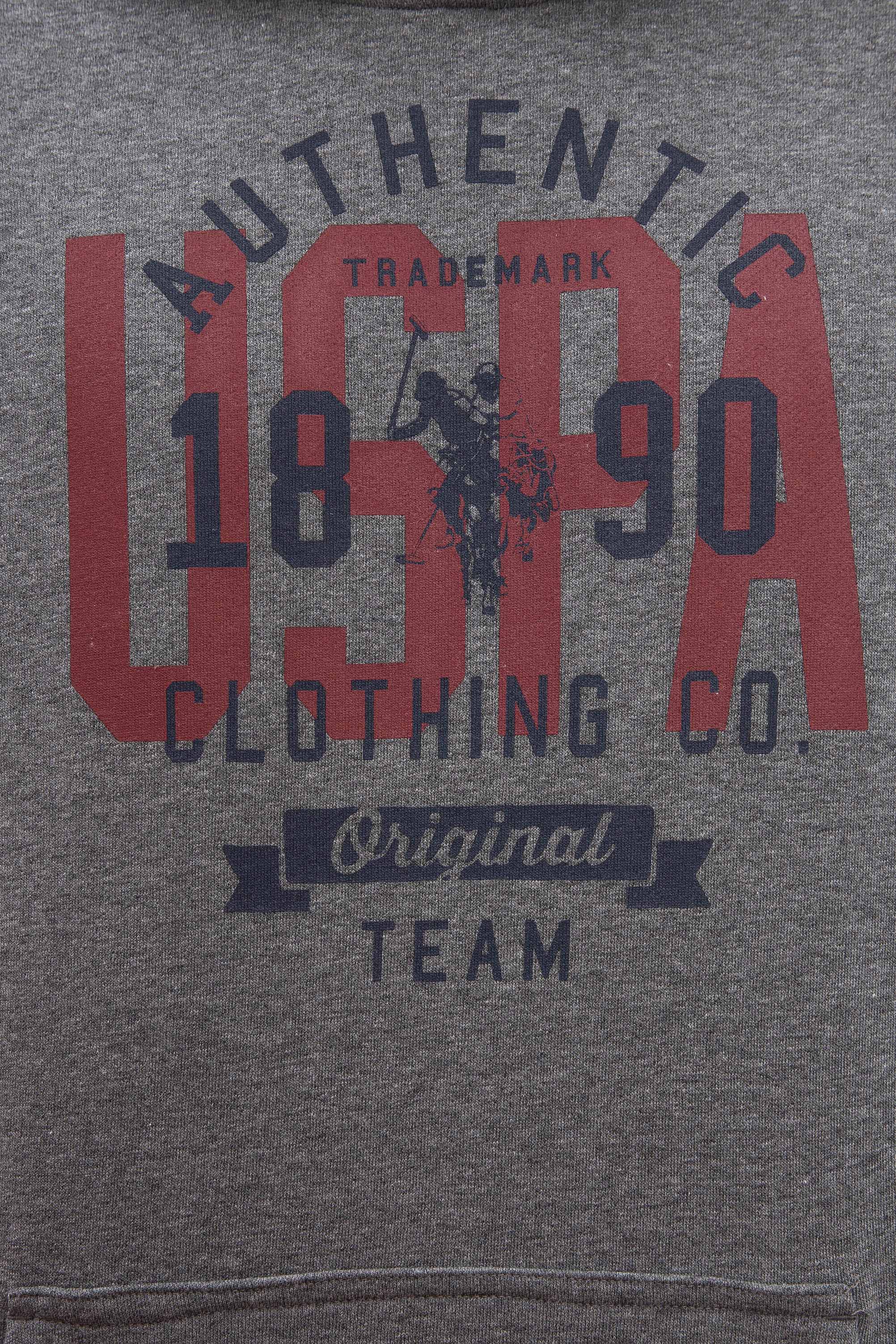 Erkek Antrasit Melanj Kapüşonlu Sweatshirt - Image 5