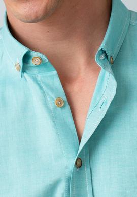 Erkek Petrol Uzun Kollu Basic Gömlek - 50191438091