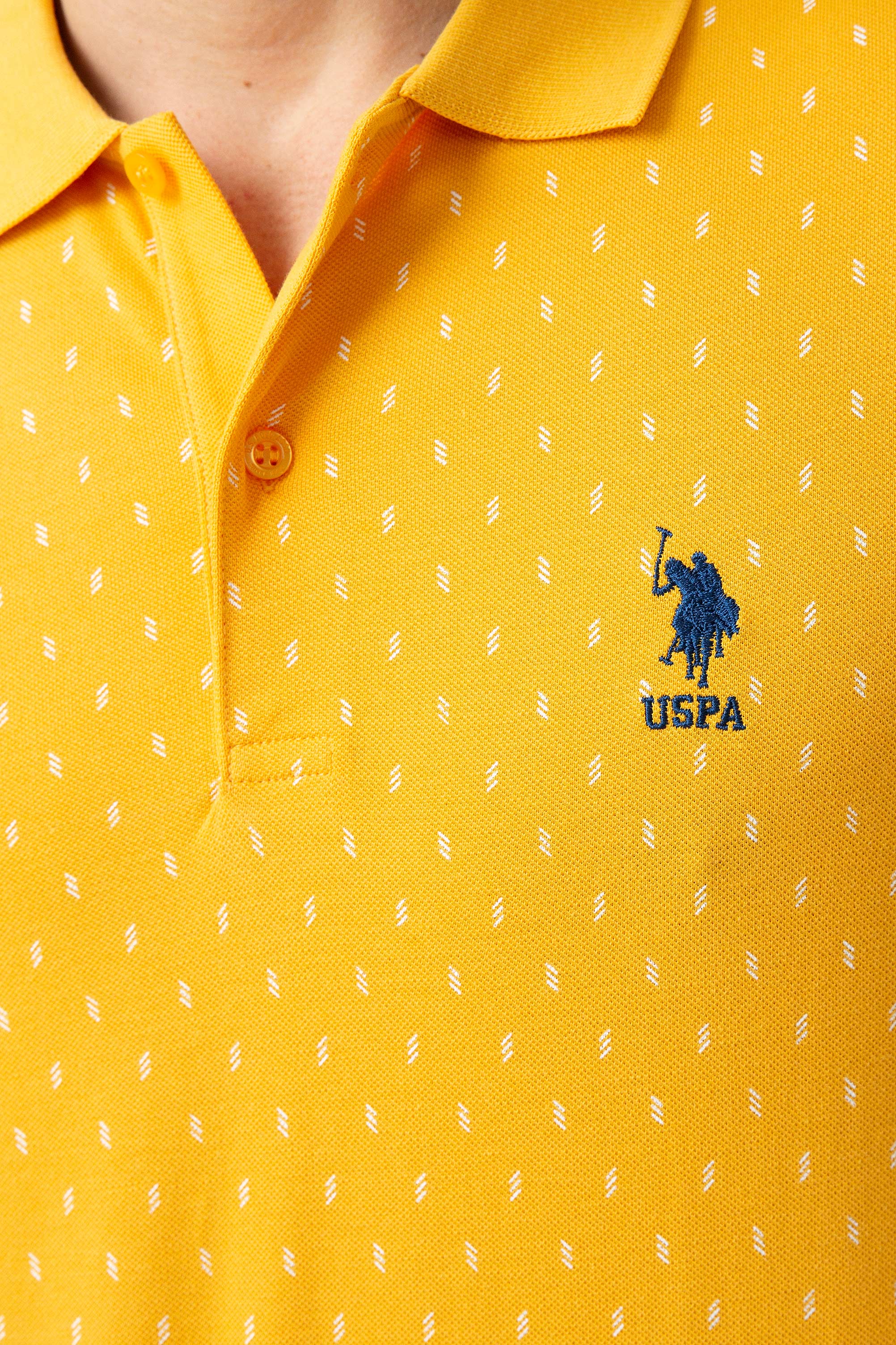 Erkek Koyu Sarı  Polo Yaka T-Shirt