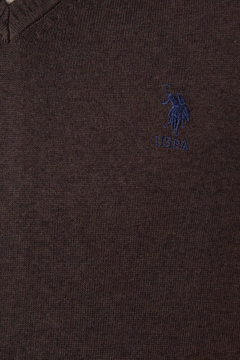 Erkek Kahverengi Triko Kazak Basic - 50192670084