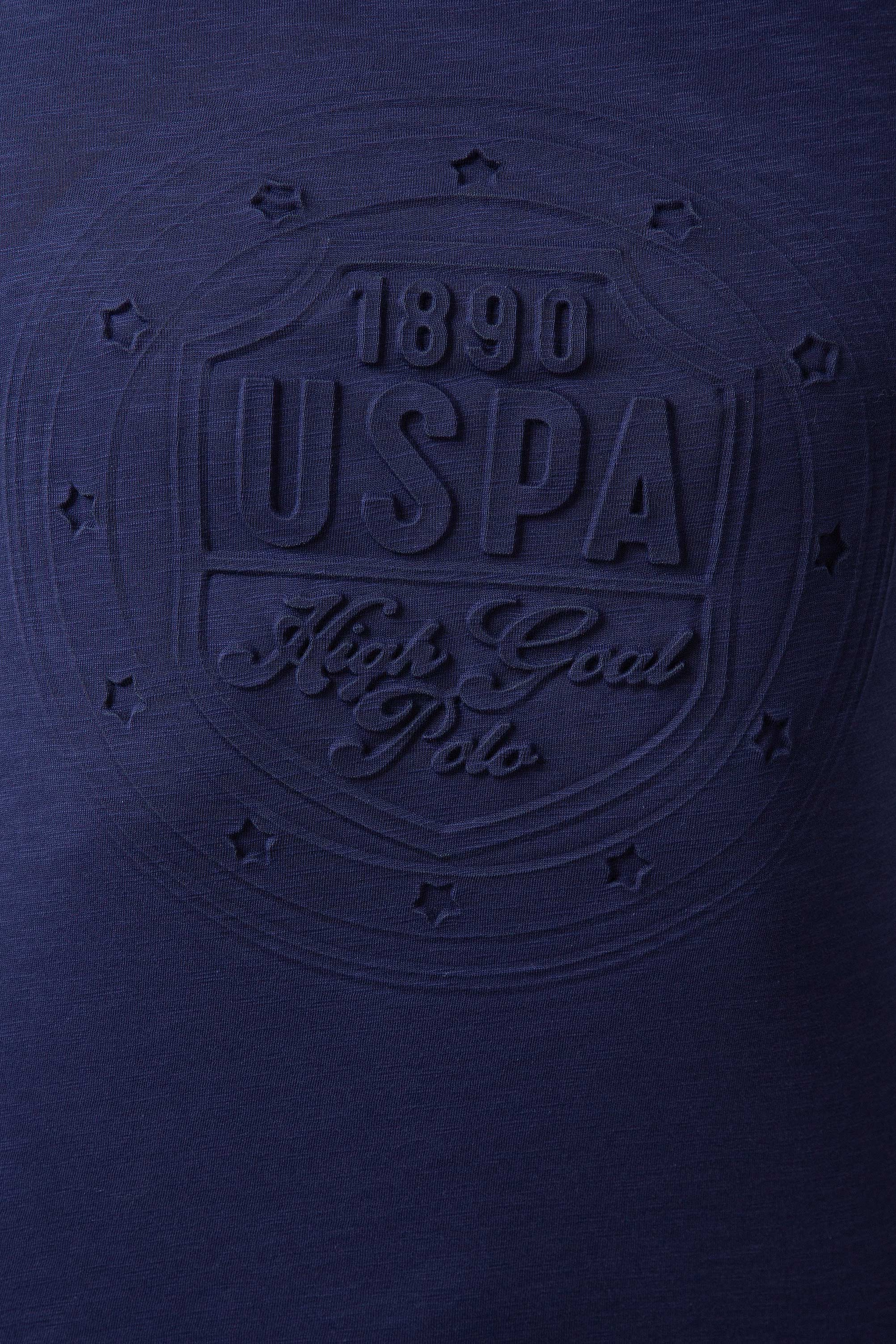 Erkek Lacivert Bisiklet Yaka T-Shirt - Image 4
