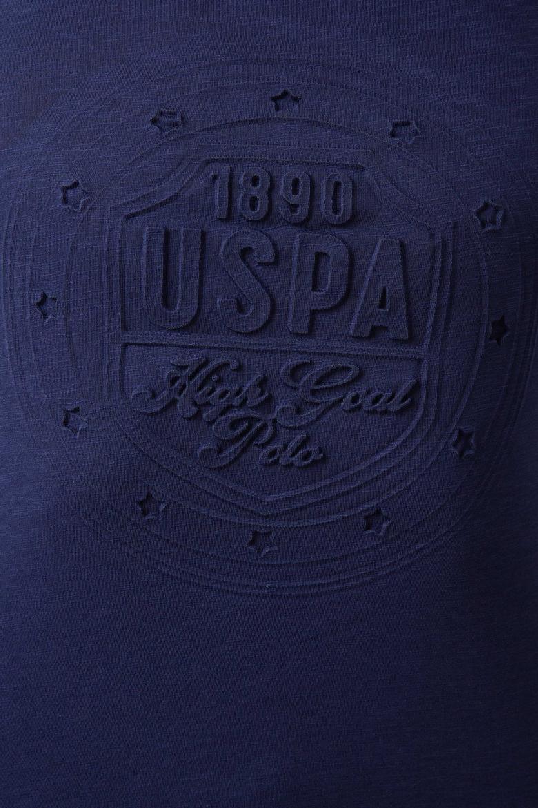 Erkek Lacivert Bisiklet Yaka T-Shirt - 50199826012