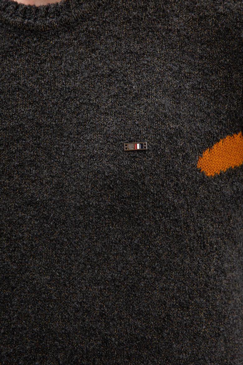 Erkek Antrasit Melanj Kazak - 50207538033