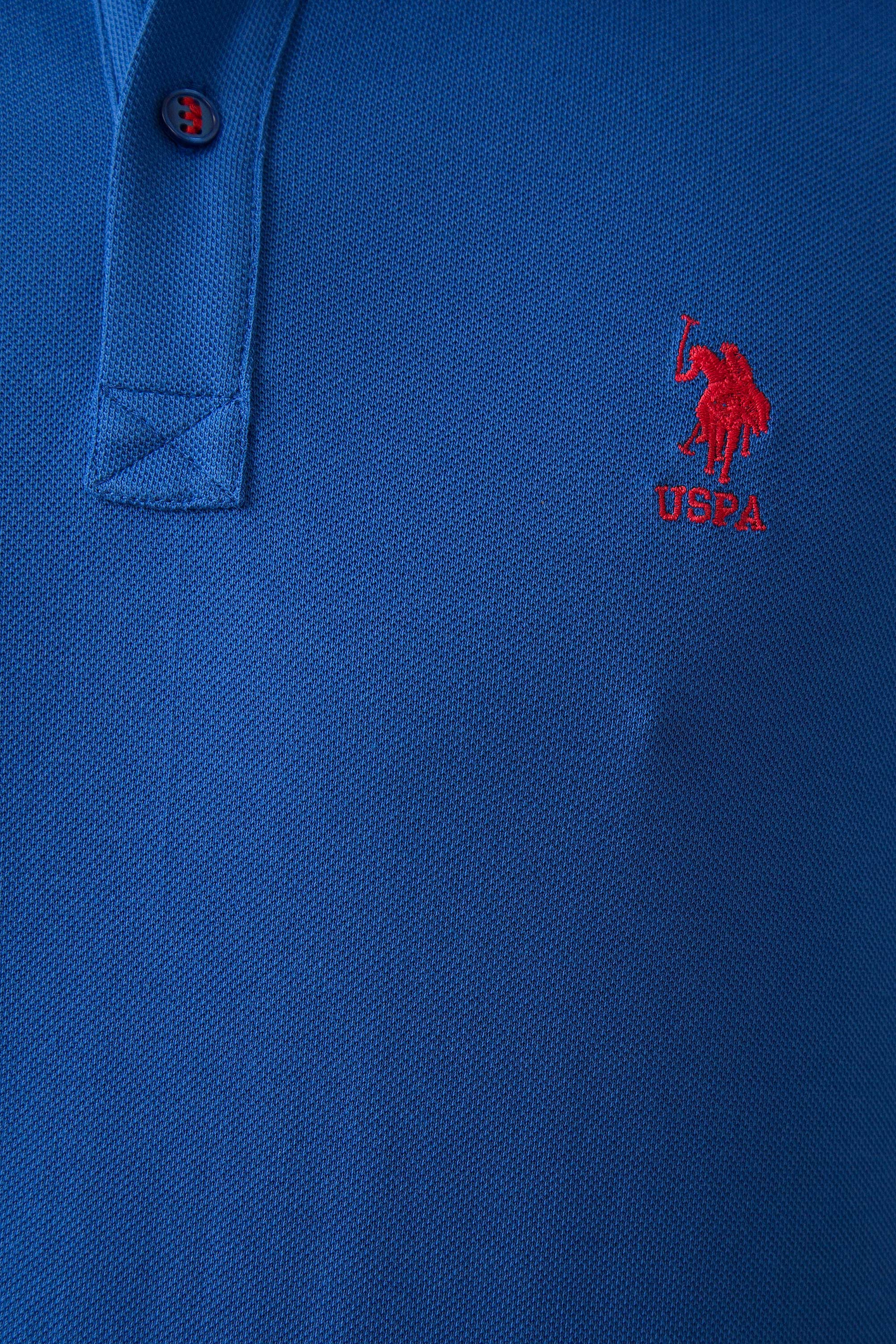 Erkek Saks Polo Yaka T-Shirt Basic