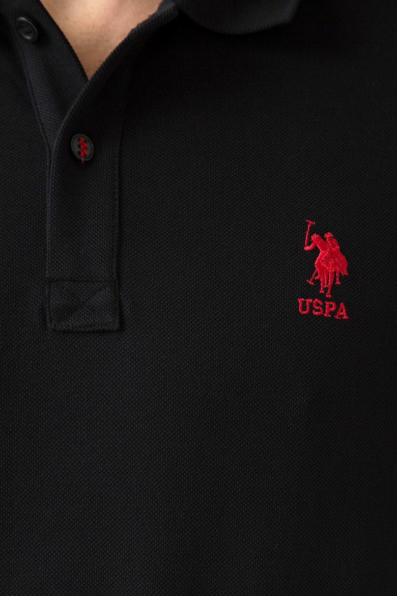 Erkek Siyah Polo Yaka T-Shirt Basic - 50199833196