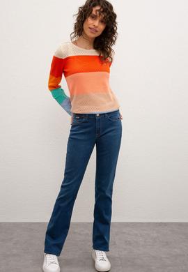 Kadın Mavi Jean Pantolon - 50219163006