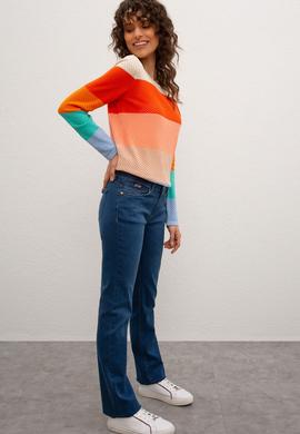 Kadın Mavi Jean Pantolon - 50219163006