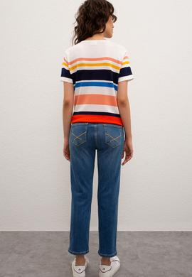 Kadın Mavi Denim Pantolon - 50219153004