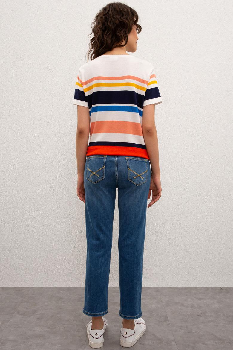 Kadın Mavi Denim Pantolon - 50219153004