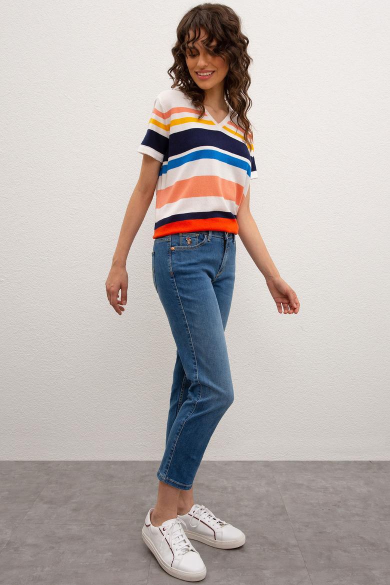 Kadın Mavi Denim Pantolon - 50219153004