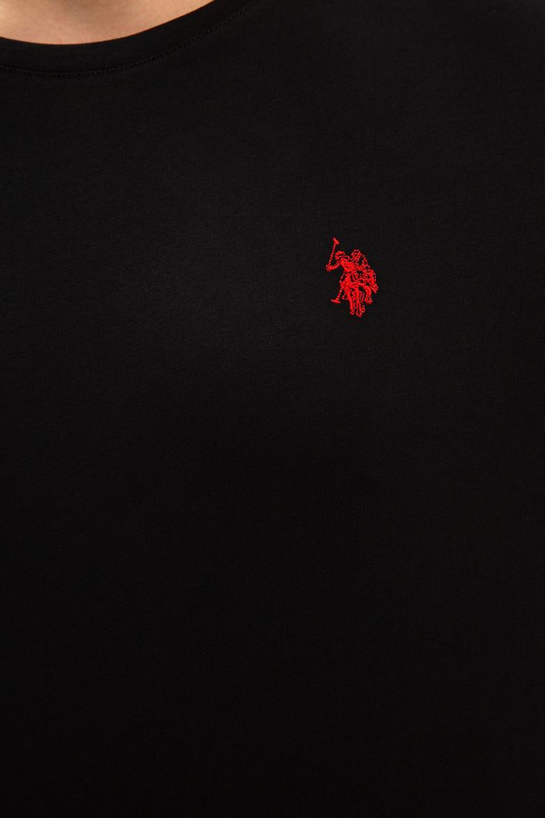 Erkek Siyah Bisiklet Yaka T-Shirt Basic - 50199765033