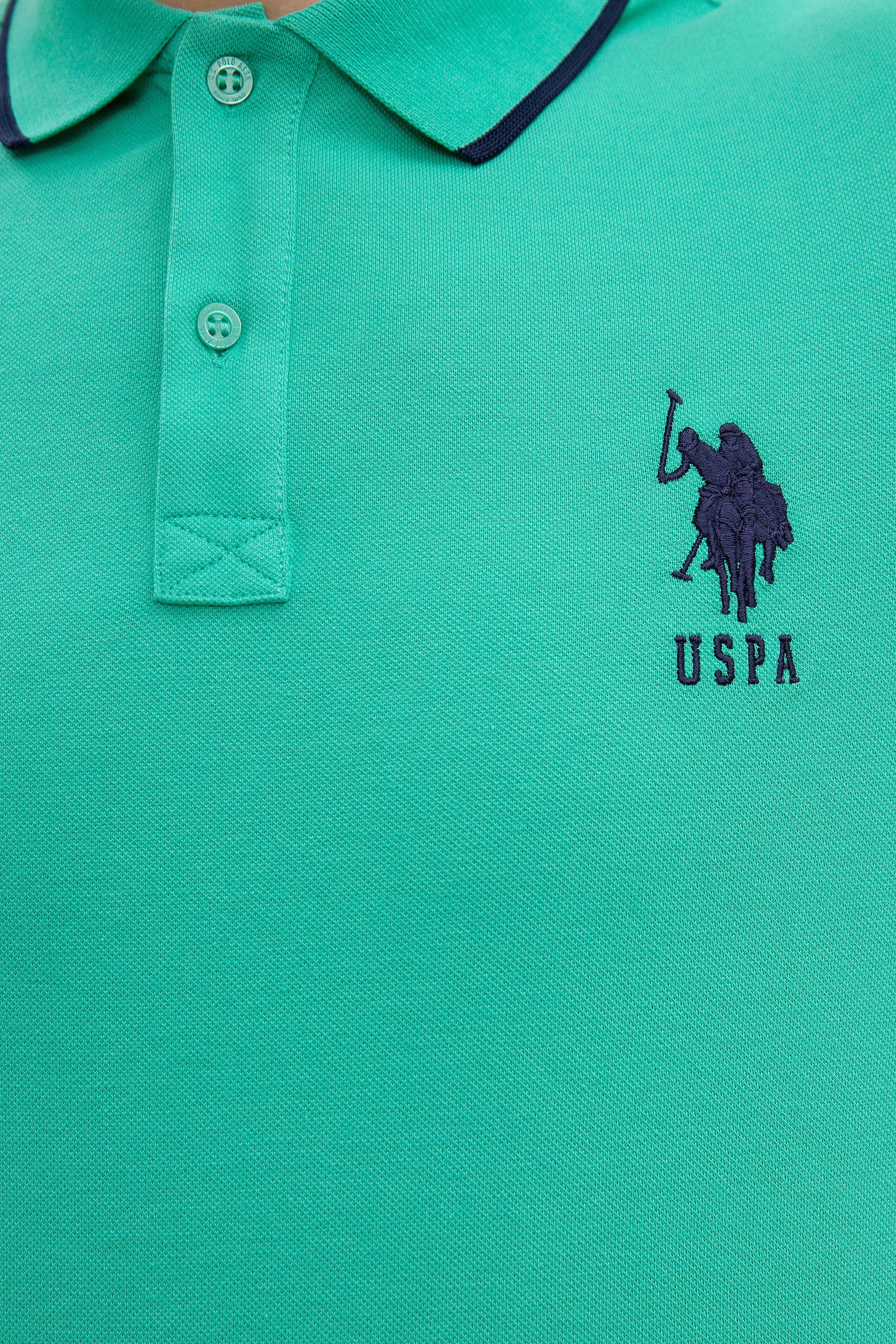 Erkek Mint Yeşili Polo Yaka T-Shirt Basic - Image 5