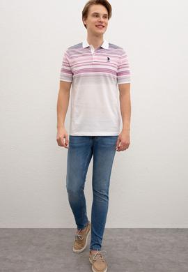 Erkek Menekşe Polo Yaka T-Shirt - 50200024011