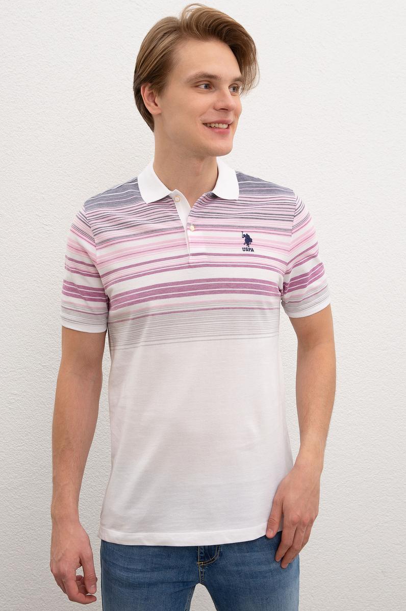 Erkek Menekşe Polo Yaka T-Shirt