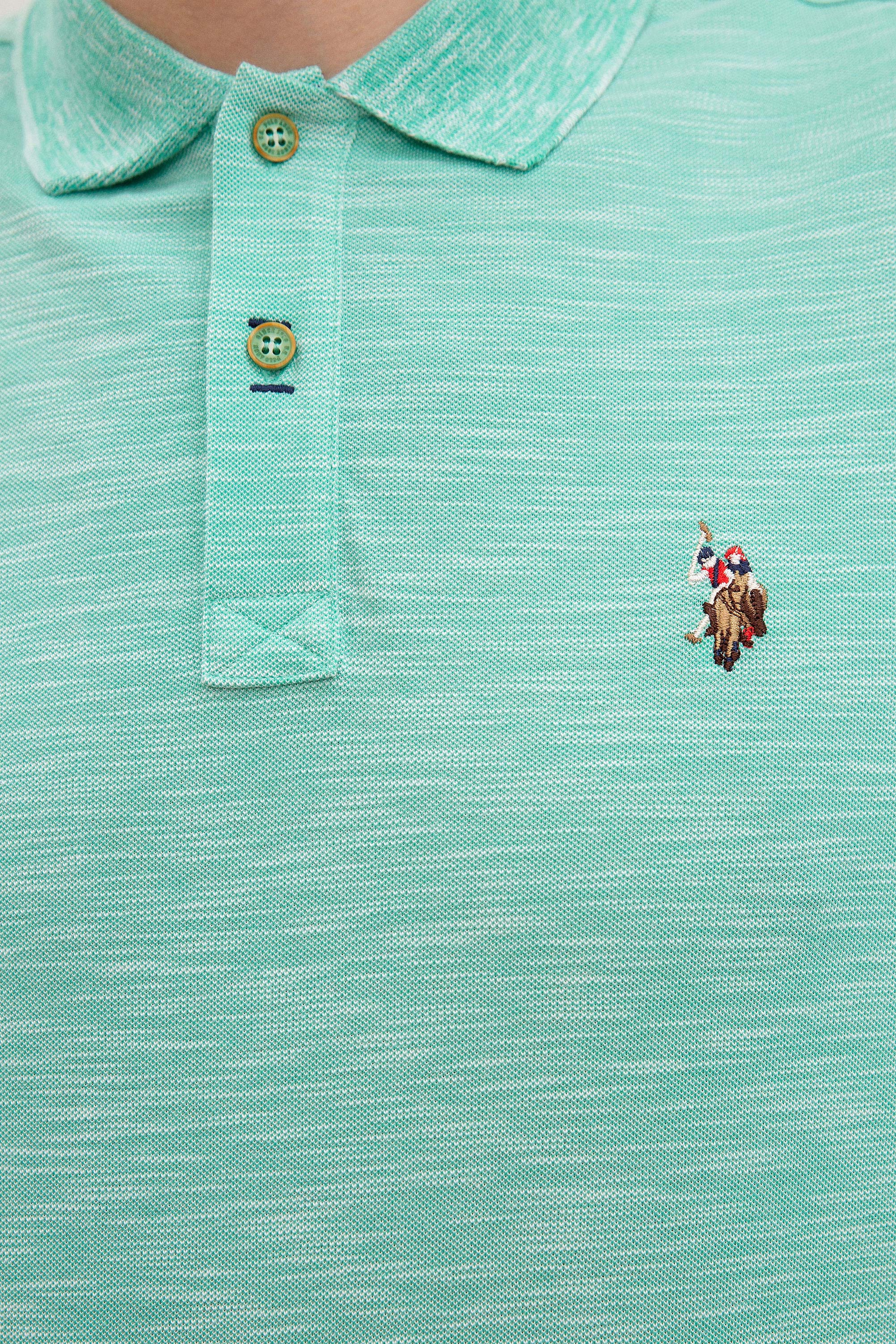 Erkek Mint Yeşili Polo Yaka T-Shirt Basic - Image 5