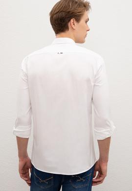 Erkek Beyaz Gömlek Uzunkol Basic - 50205840007