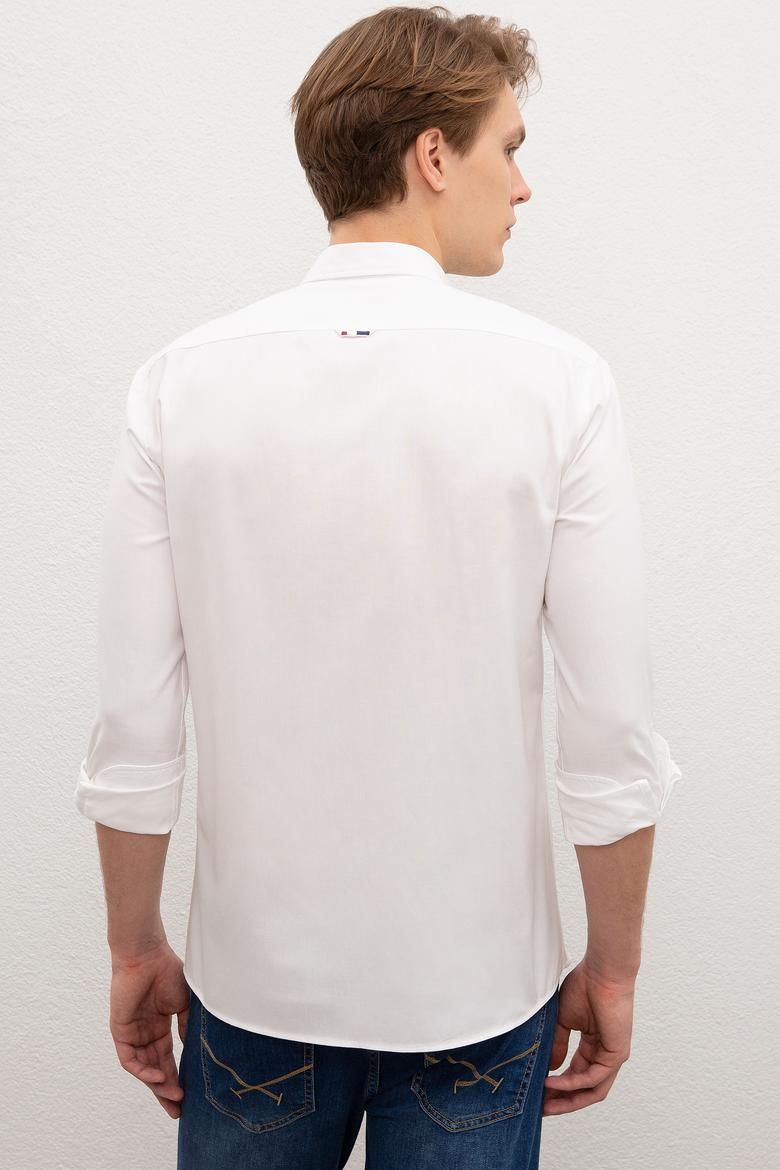 Erkek Beyaz Gömlek Uzunkol Basic - 50205840007