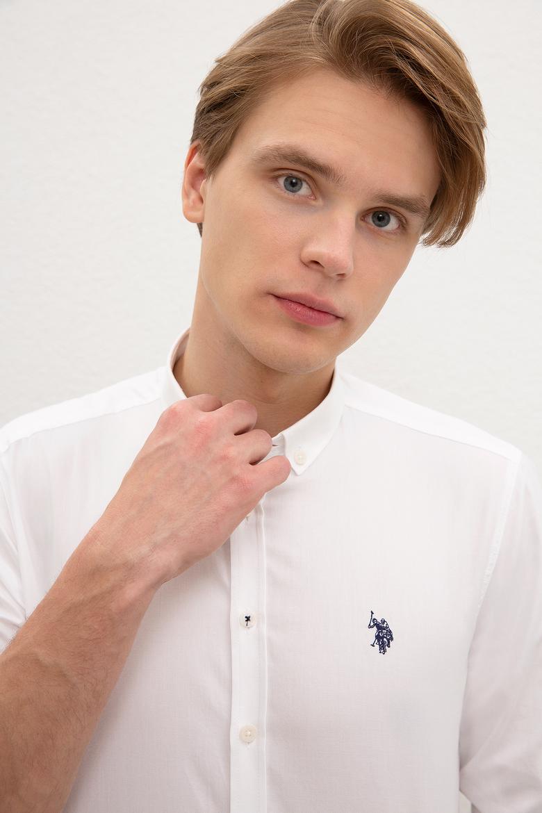 Erkek Beyaz Gömlek Uzunkol Basic - 50205840007