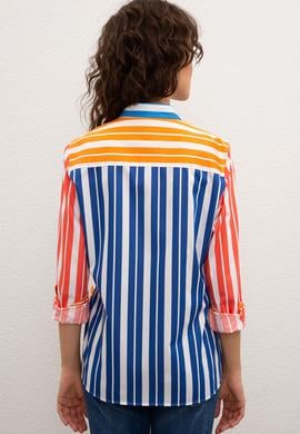 Kadın Mavi Gömlek Uzunkol - 50218642004