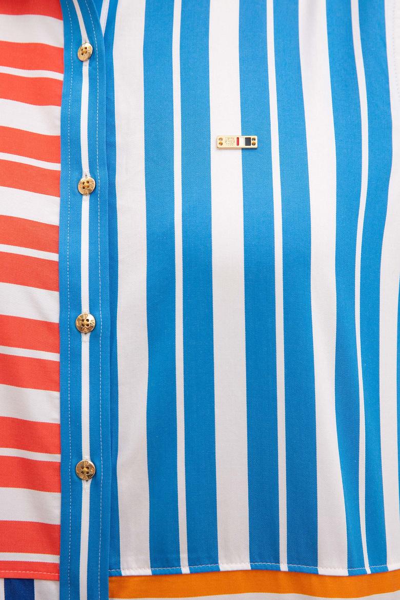 Kadın Mavi Gömlek Uzunkol - 50218642004