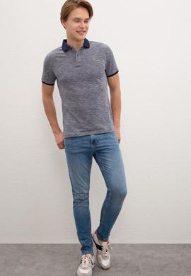 Erkek Lacivert Polo Yaka Tişört - 50218573010