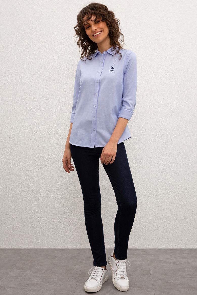 Kadın Mavi Gömlek Uzunkol Basic - 50201702001