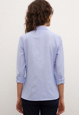 Kadın Mavi Gömlek Uzunkol Basic - 50201702001