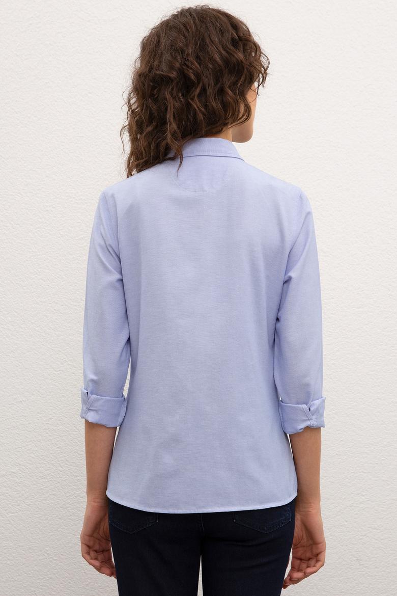 Kadın Mavi Gömlek Uzunkol Basic - 50201702001
