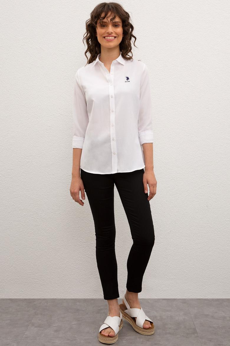Kadın Beyaz Gömlek Uzunkol Basic - 50201702022