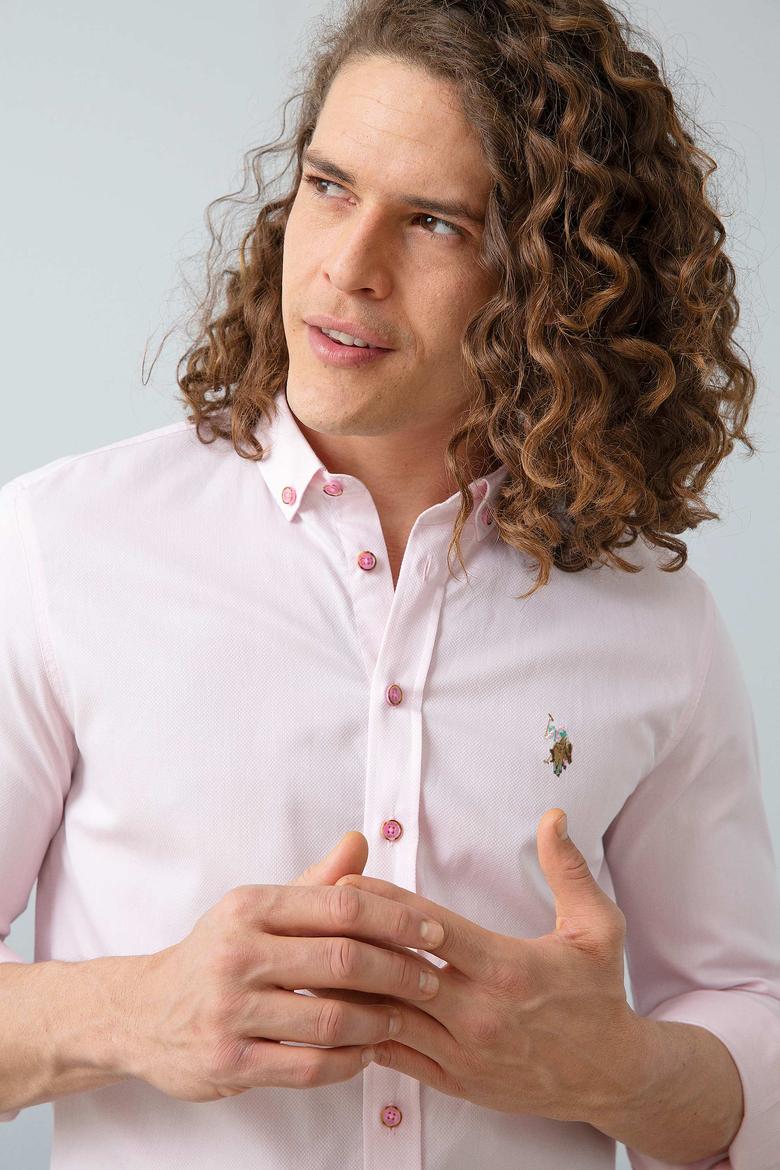 Erkek Pembe Gömlek Uzunkol Basic - 50200422135