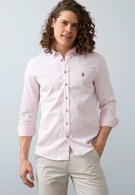 Erkek Pembe Gömlek Uzunkol Basic - 50200422135