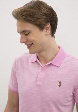 Erkek Koyu Pembe Polo Yaka T-Shirt - 50218573031