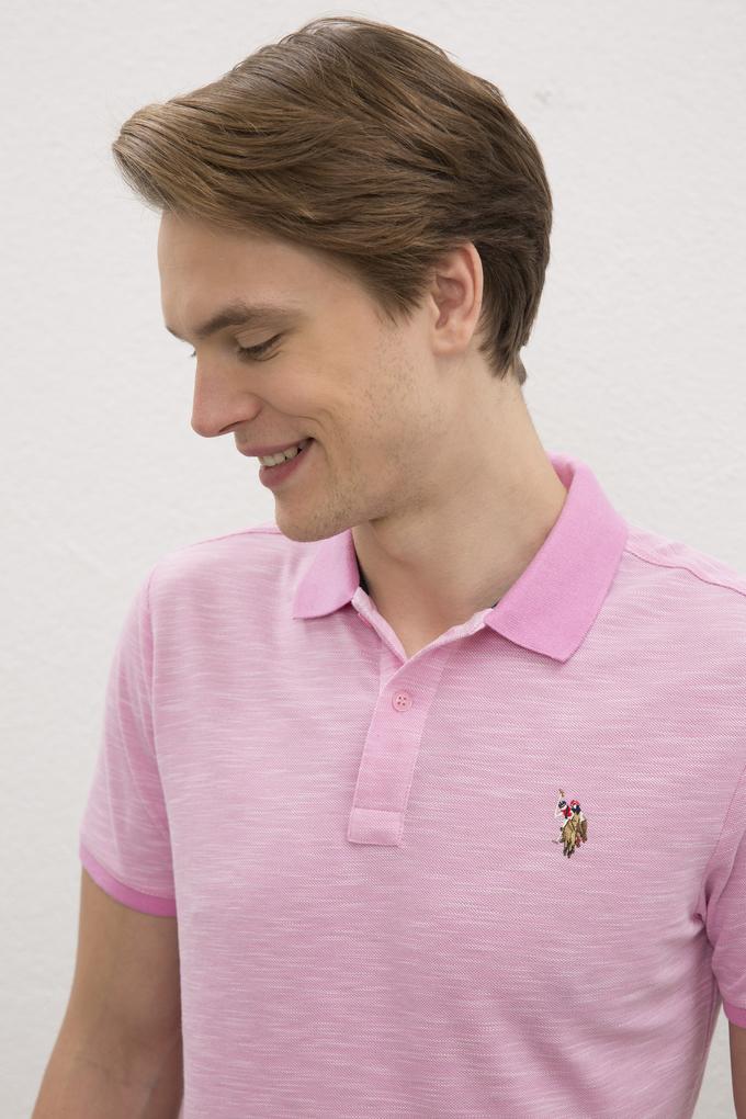 Erkek Koyu Pembe Polo Yaka T-Shirt