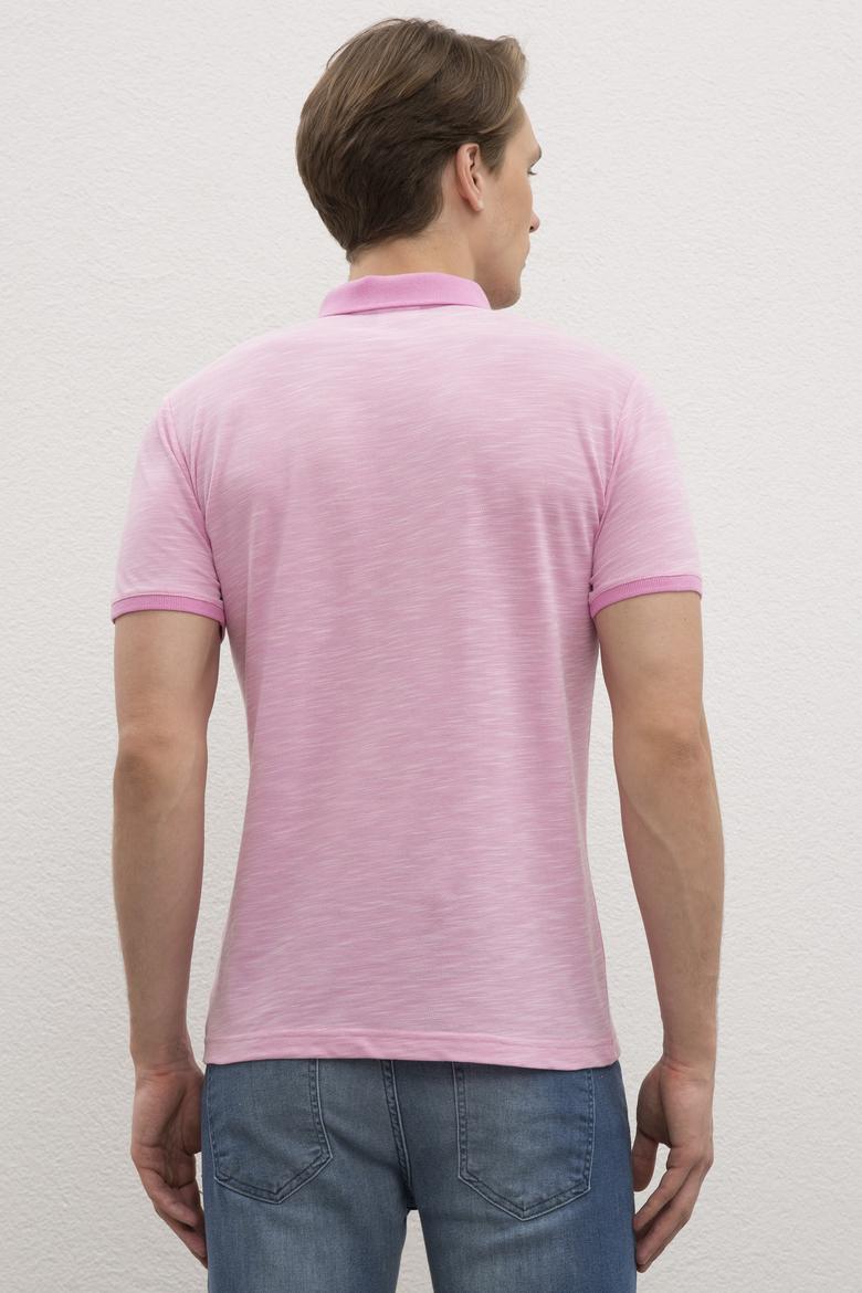 Erkek Koyu Pembe Polo Yaka T-Shirt - 50218573031