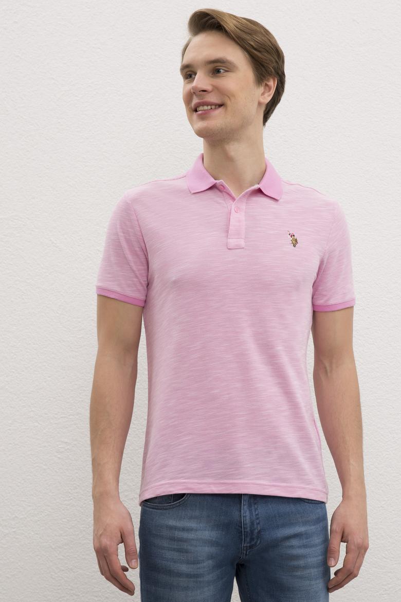Erkek Koyu Pembe Polo Yaka T-Shirt - 50218573031