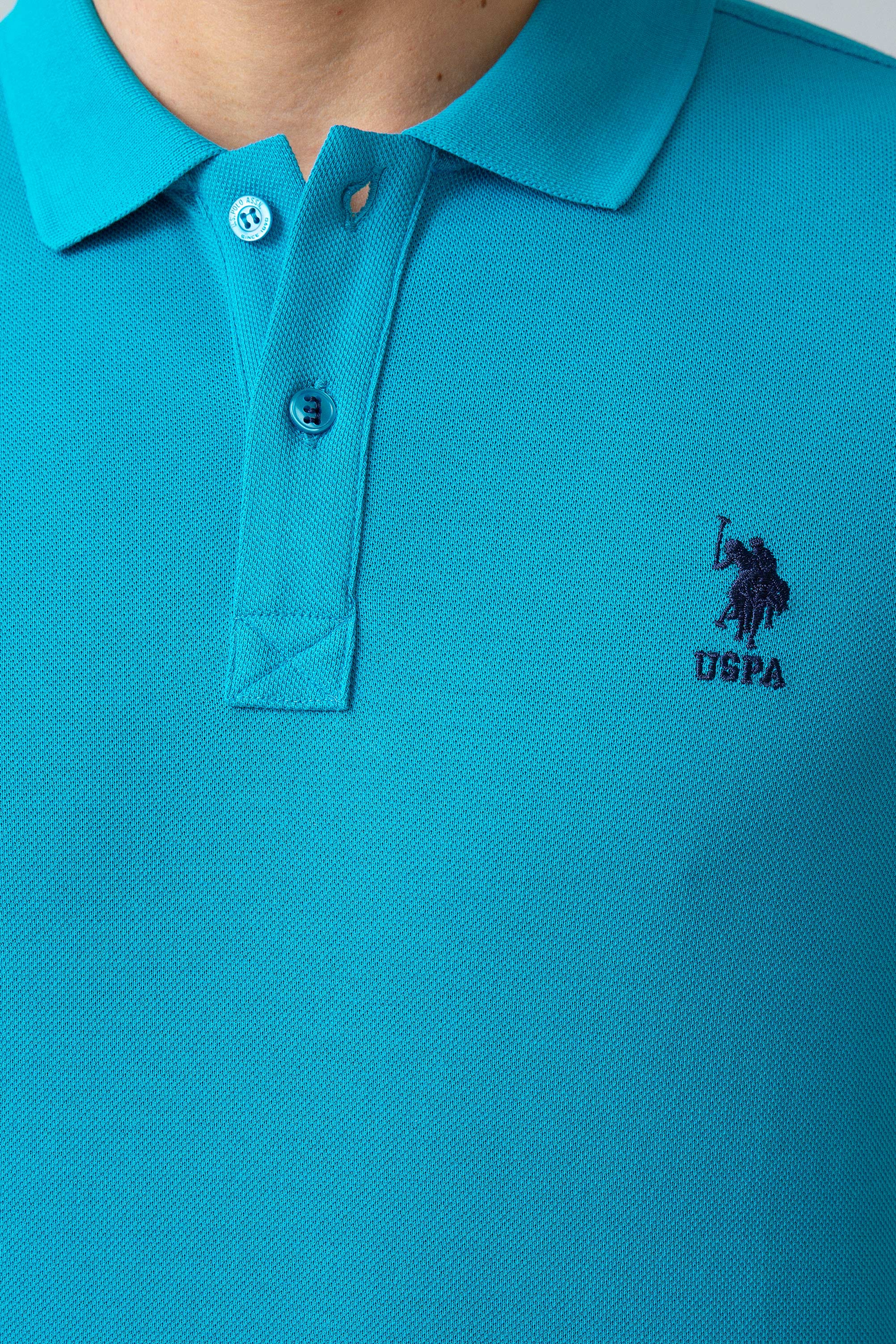 Erkek Petrol Polo Yaka T-Shirt Basic