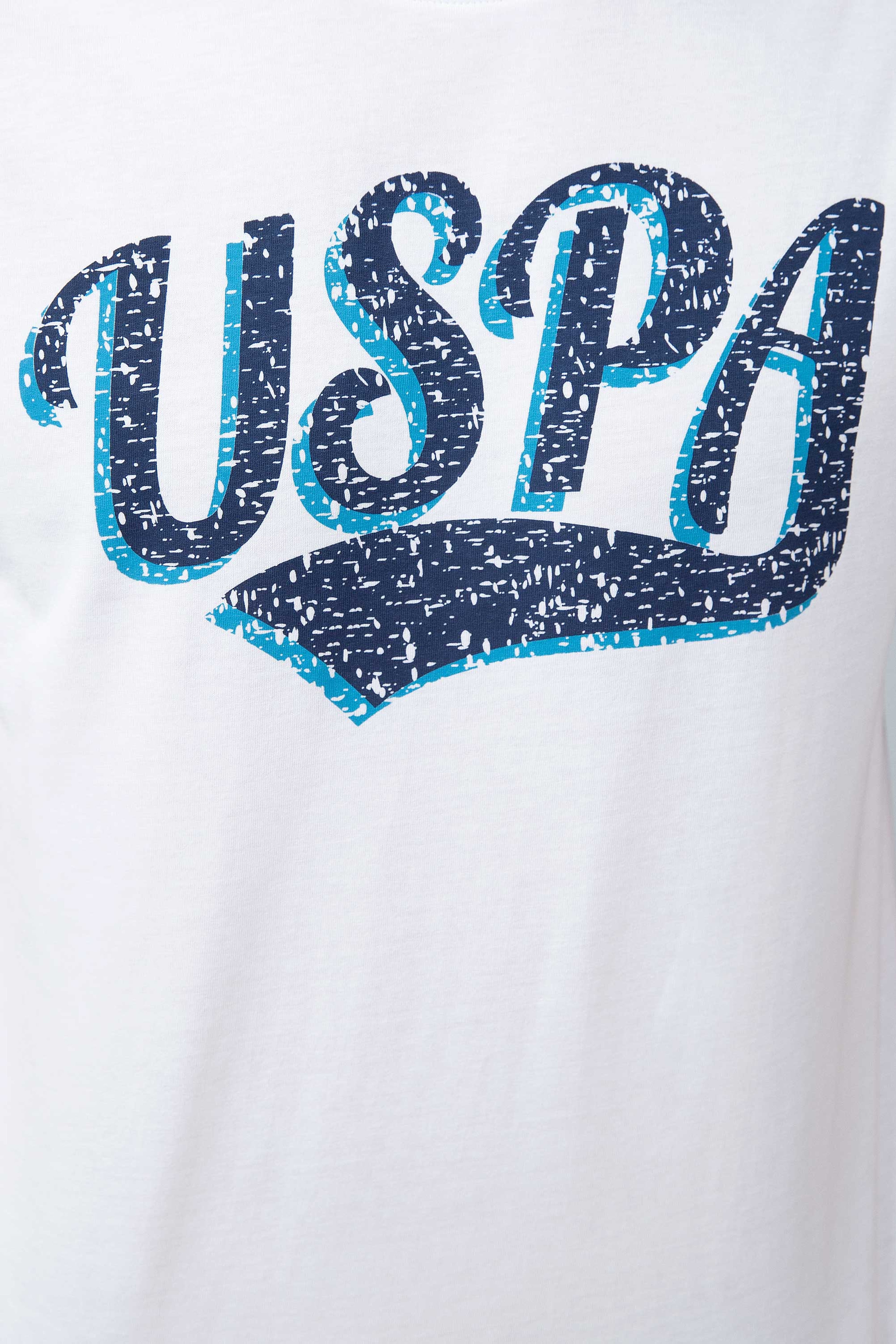 Erkek Beyaz Bisiklet Yaka T-Shirt - Image 5
