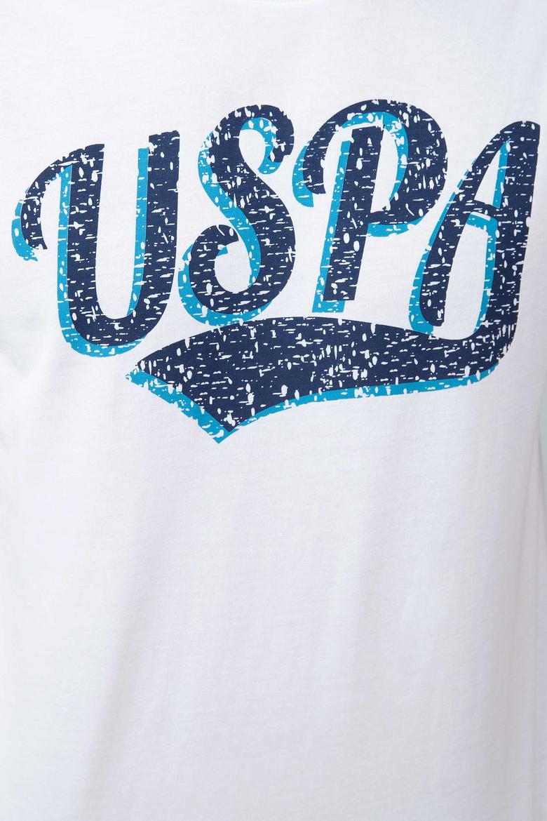 Erkek Beyaz Bisiklet Yaka T-Shirt - 50200721020