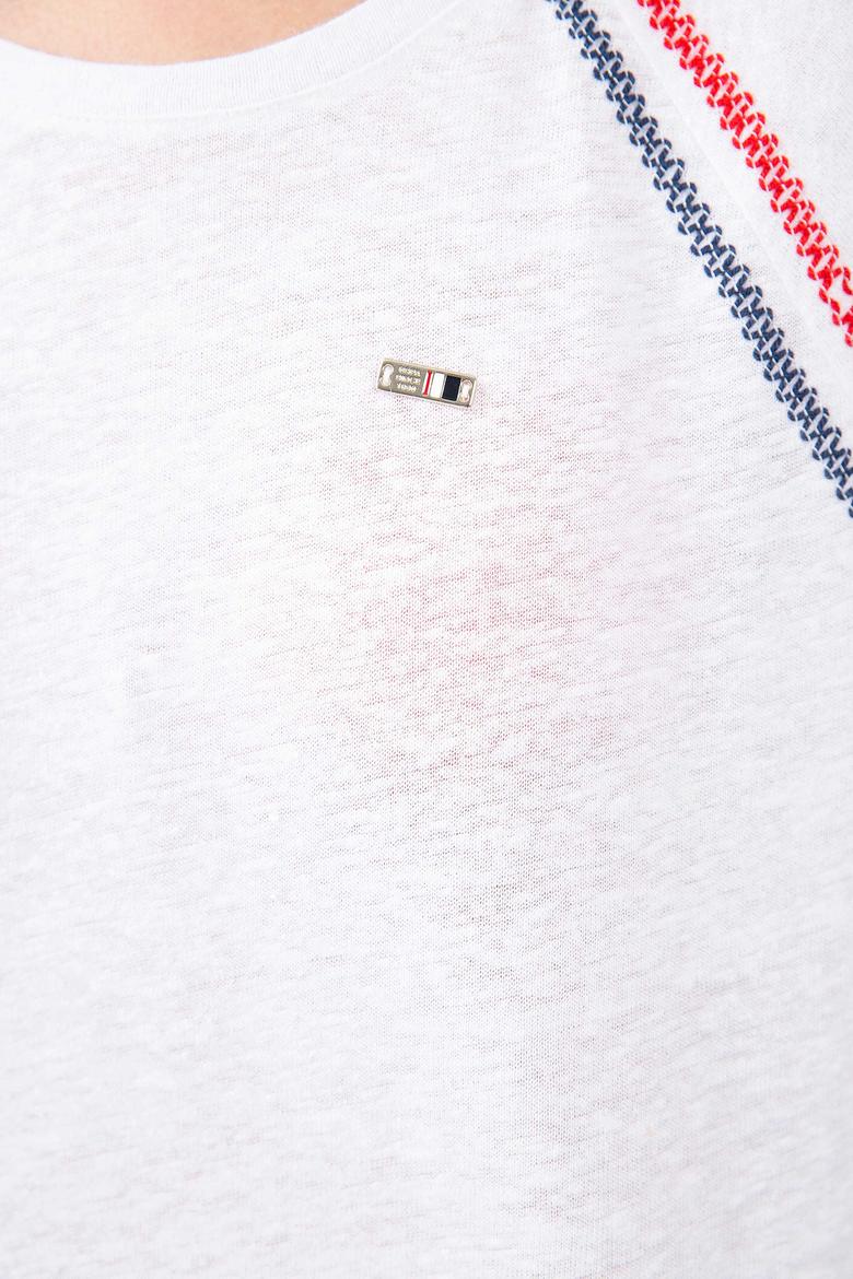 Kadın Beyaz Bisiklet Yaka T-Shirt - 50202176001