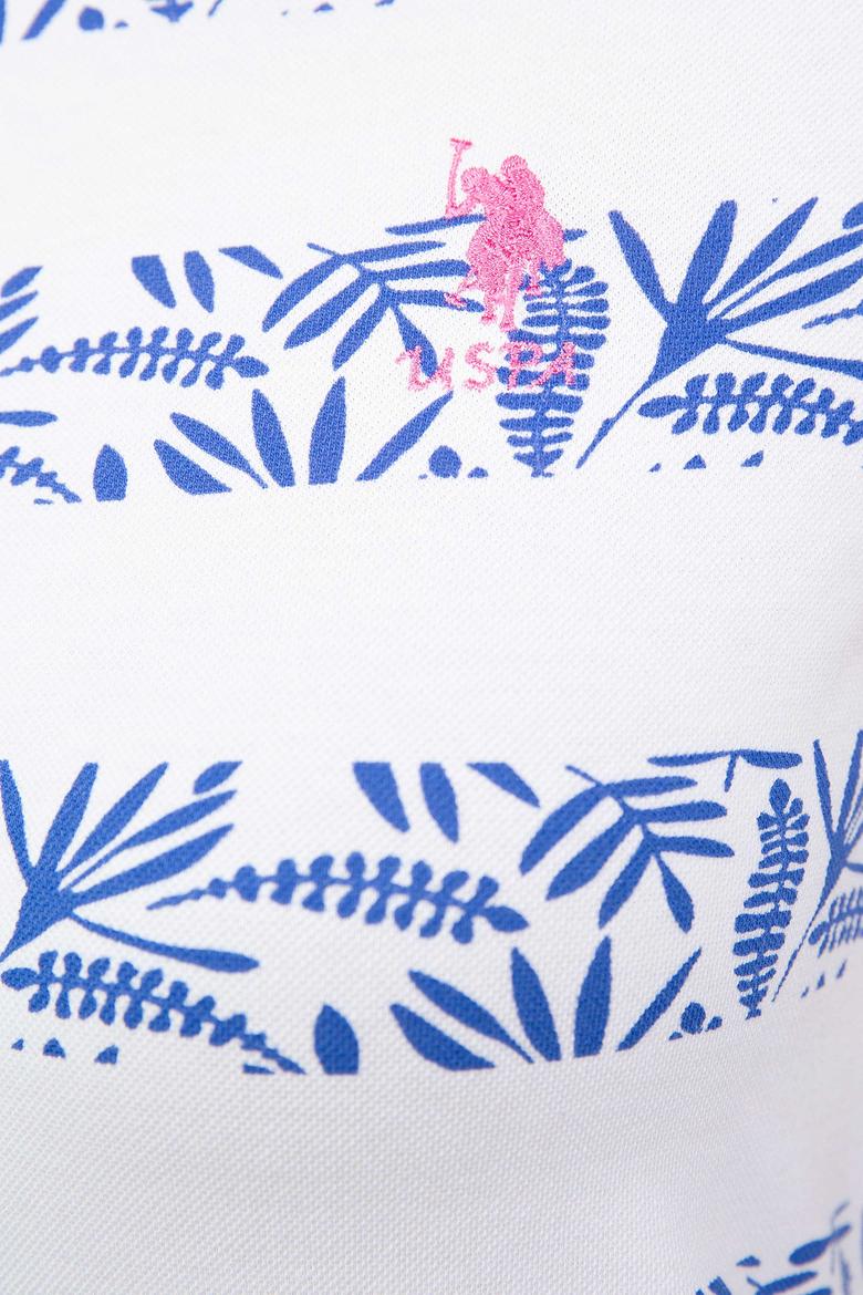 Kadın Mavi Polo Yaka T-Shirt - 50202184019