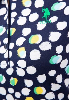 Kadın Lacivert Polo Yaka Kolsuz Tişört - 50203284001