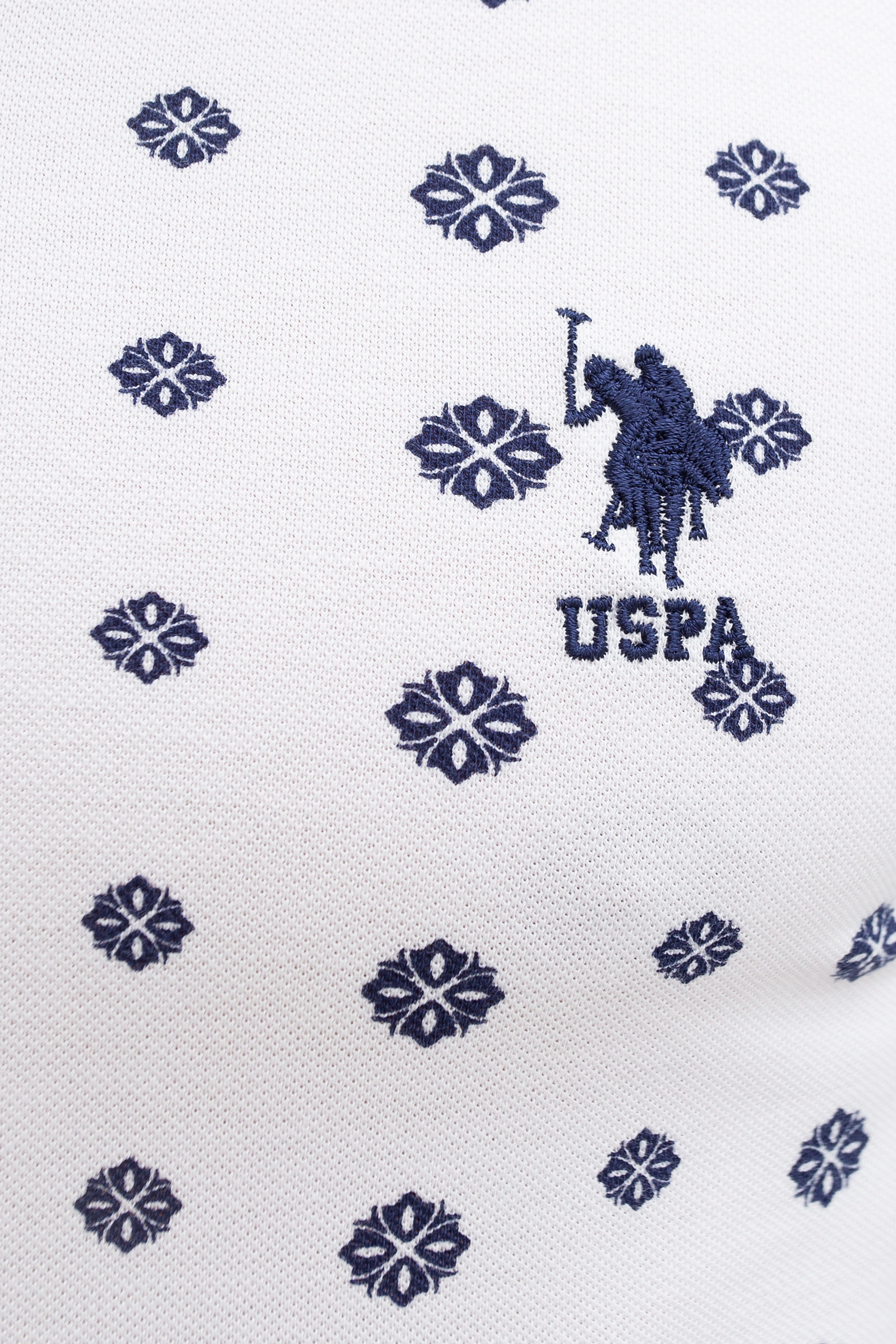Erkek Beyaz Polo Yaka T-Shirt - Image 5