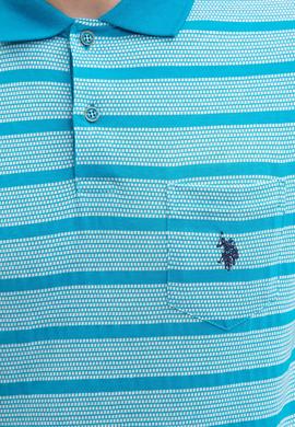 Erkek Petrol Polo Yaka Tişört - 50221124020