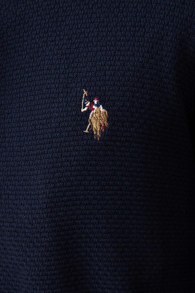 Erkek Lacivert Triko Hırka Basic - 50192683001